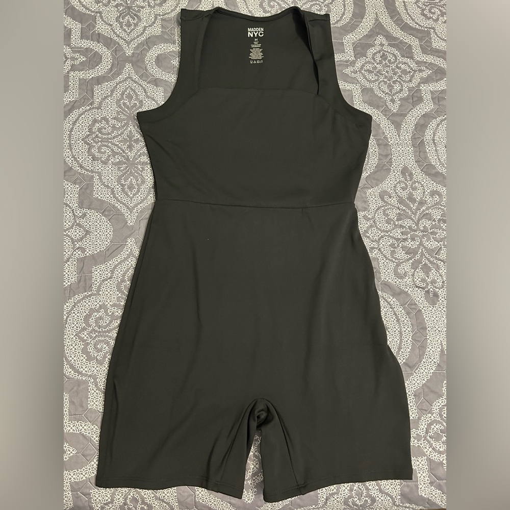 Women’s Medium Madden NYC Black Bodysuit with Shorts